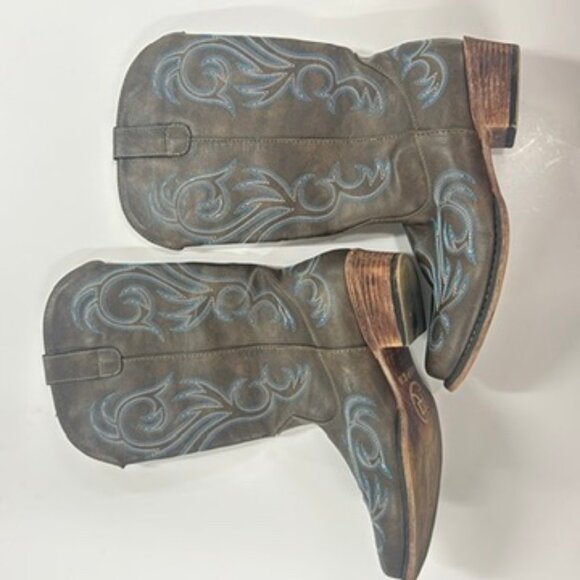 Women’s Roper western Cowboy Boots  – Blue Embroidered Boot size 9.5 - Picture 2 of 9